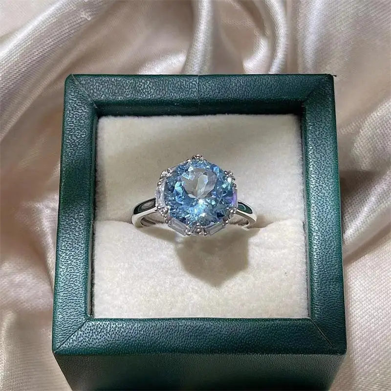 Best Seller ZECAA Topaz Jewelry Ring For Woman With Natural Sky Blue Topaz 10*10mm Silver Vintage Topaz Ring For Lady Gift
Best Seller ZECAA Topaz Jewelry Ring For Woman With Natural Sky Blue Topaz 10*10mm Silver Vintage Topaz Ring For Lady Gift