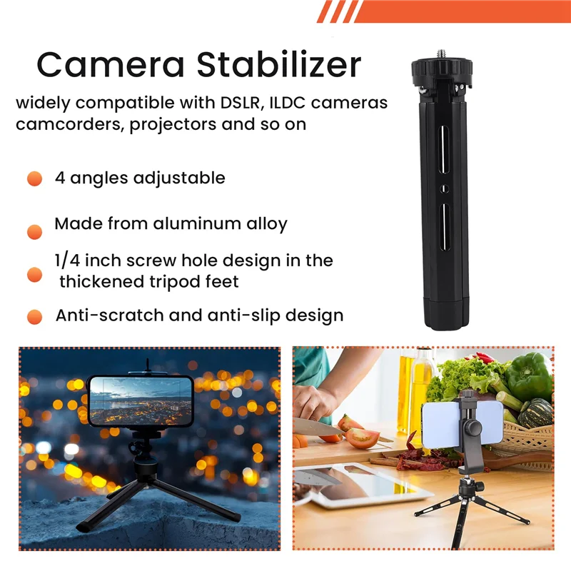 -ABLP Мини-штатив из алюминиевого сплава, настольная подставка, штатив с винтом 1/4 дюйма для Zhiyum Ronin S SC, видеокамеры, проектора
-ABLP Мини-штатив из алюминиевого сплава, настольная подставка, штатив с винтом 1/4 дюйма для Zhiyum Ronin S SC, видеокамеры, проектора