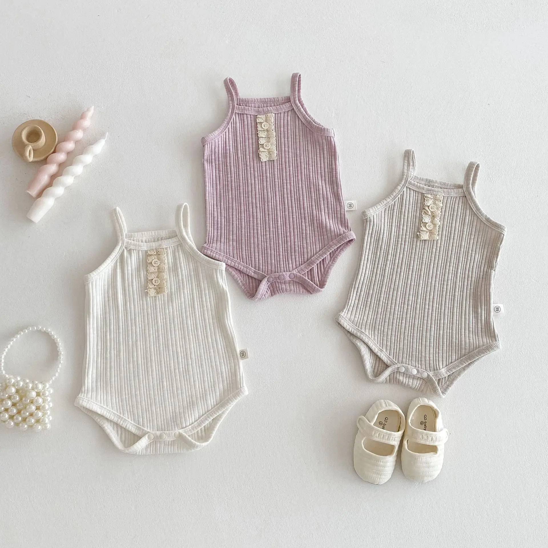 2025 Summer New Baby Girl Sleeveless Sling Bodysuit Infant Solid Simple Ribbed Jumpsuit Newborn Toddler Cotton Clothes 0-24M
2025 Summer New Baby Girl Sleeveless Sling Bodysuit Infant Solid Simple Ribbed Jumpsuit Newborn Toddler Cotton Clothes 0-24M
