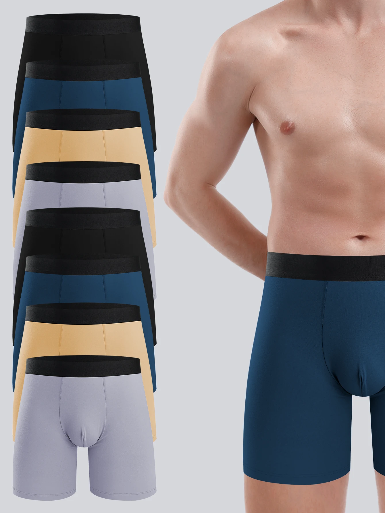 8PCS Solid Color Comfortable Casual Men's Flat Underwear Elastic Waistband Breathable Flat Underwear Men's Sexy Underwear S-XXXX
8PCS Solid Color Comfortable Casual Men's Flat Underwear Elastic Waistband Breathable Flat Underwear Men's Sexy Underwear S-XXXX