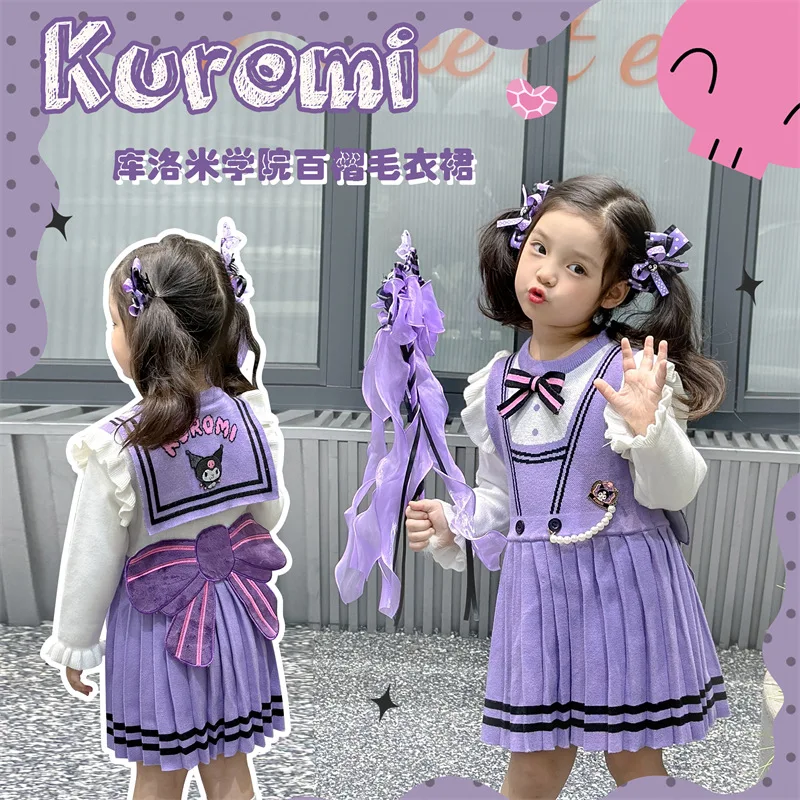 Вязаное платье Sanrio Kuromi осень-зима аниме фигурка Kawaii Мультфильм Девочки Начальная школа плиссированная юбка утолщенные Теплые Топы
Вязаное платье Sanrio Kuromi осень-зима аниме фигурка Kawaii Мультфильм Девочки Начальная школа плиссированная юбка утолщенные Теплые Топы
