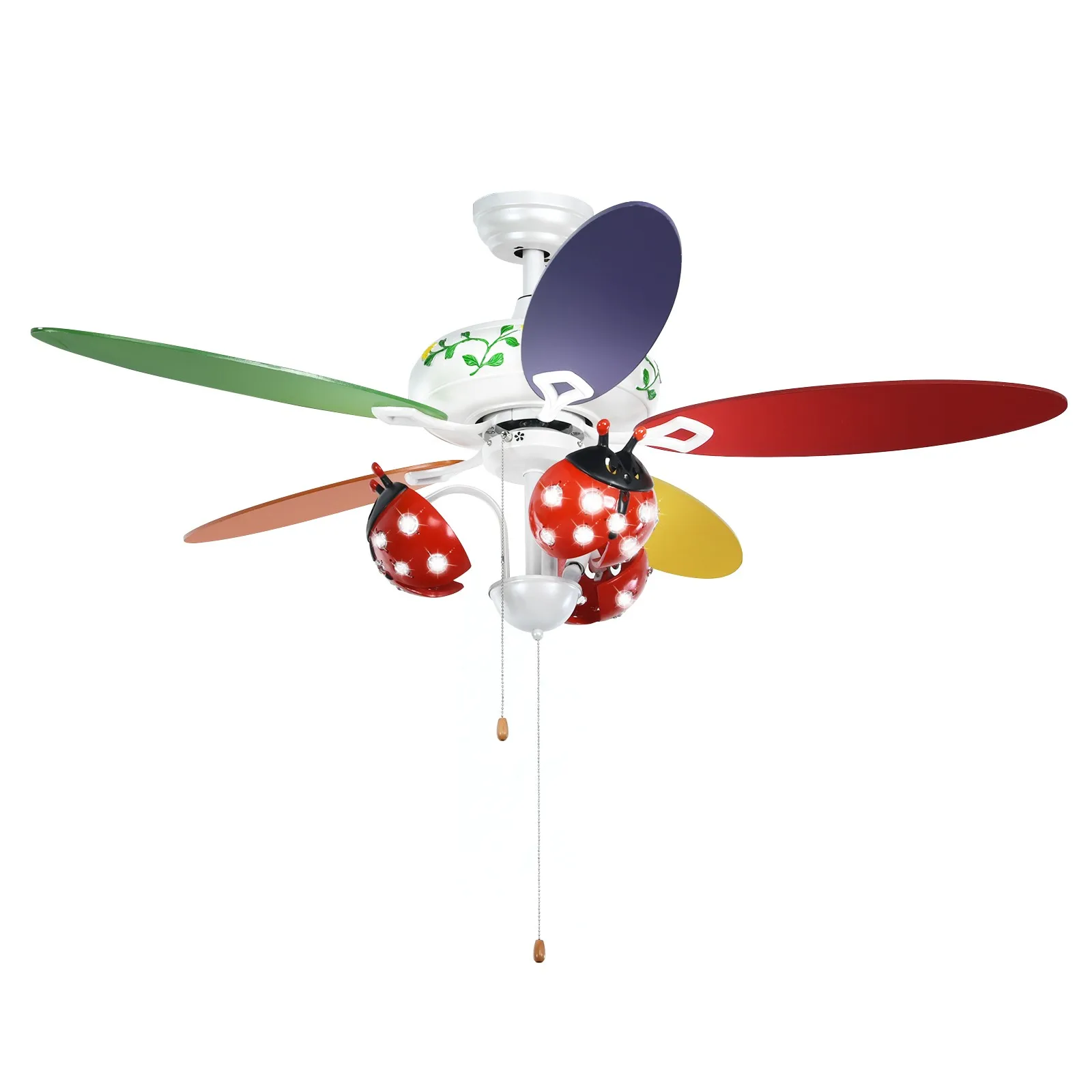 52" Ceiling Fan with Light Kids Fan Light w/Pull Chain Control Beetle Multicolor
52" Ceiling Fan with Light Kids Fan Light w/Pull Chain Control Beetle Multicolor