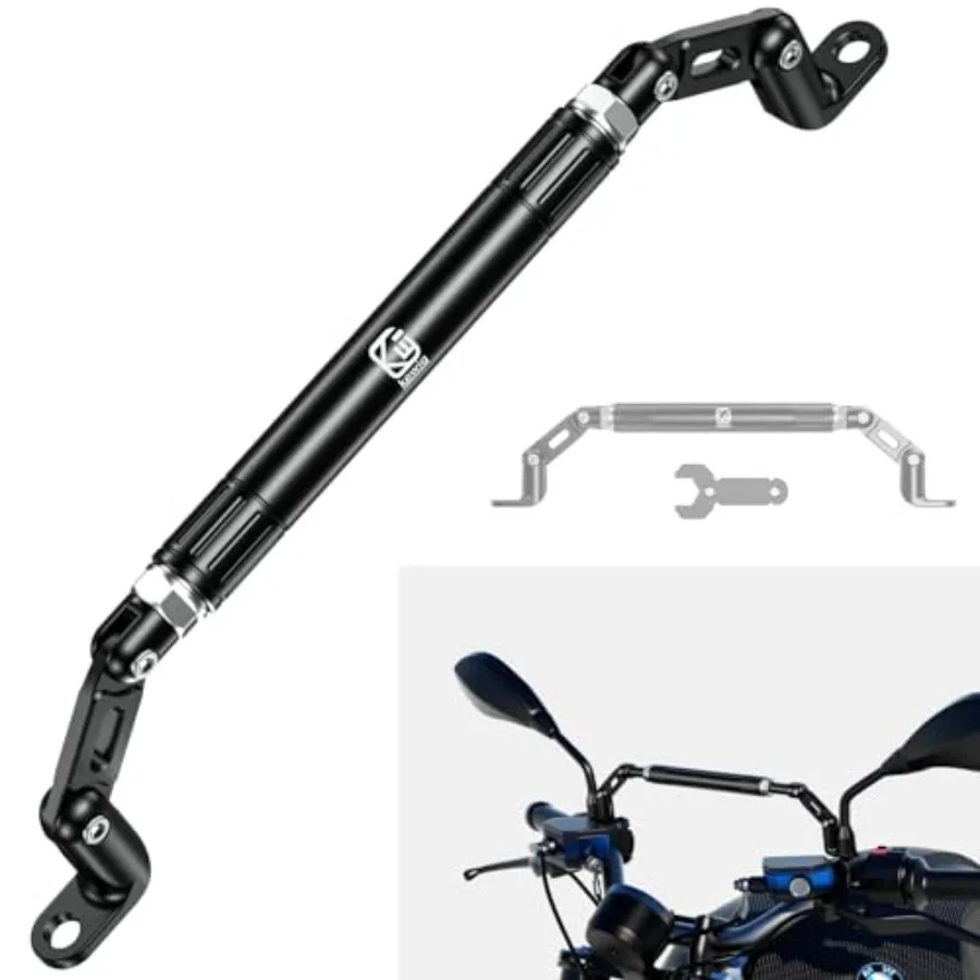 Motorcycle Cross Bar Fit M10 and M8 Rear-View Mirror Screw, Aluminum Alloy Handlebar Extender Extension, Length Adjustable Moto
Motorcycle Cross Bar Fit M10 and M8 Rear-View Mirror Screw, Aluminum Alloy Handlebar Extender Extension, Length Adjustable Moto