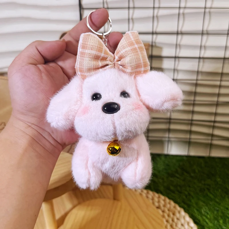 Cartoon Bow Bell Puppy Plush Toy Keychain Cute Puppy Plush Toy Pendant
Cartoon Bow Bell Puppy Plush Toy Keychain Cute Puppy Plush Toy Pendant