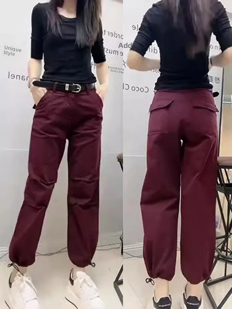 Ankara Red Harem Jeans Women's High Waist Slimming Wide Leg Casual Pants Nine Points Autumn New Style Elegant Fashion
Ankara Red Harem Jeans Women's High Waist Slimming Wide Leg Casual Pants Nine Points Autumn New Style Elegant Fashion