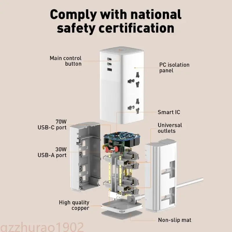 97QB 70W Power Strips Tower with USB Port and Safety Features for Home and Office
97QB 70W Power Strips Tower with USB Port and Safety Features for Home and Office