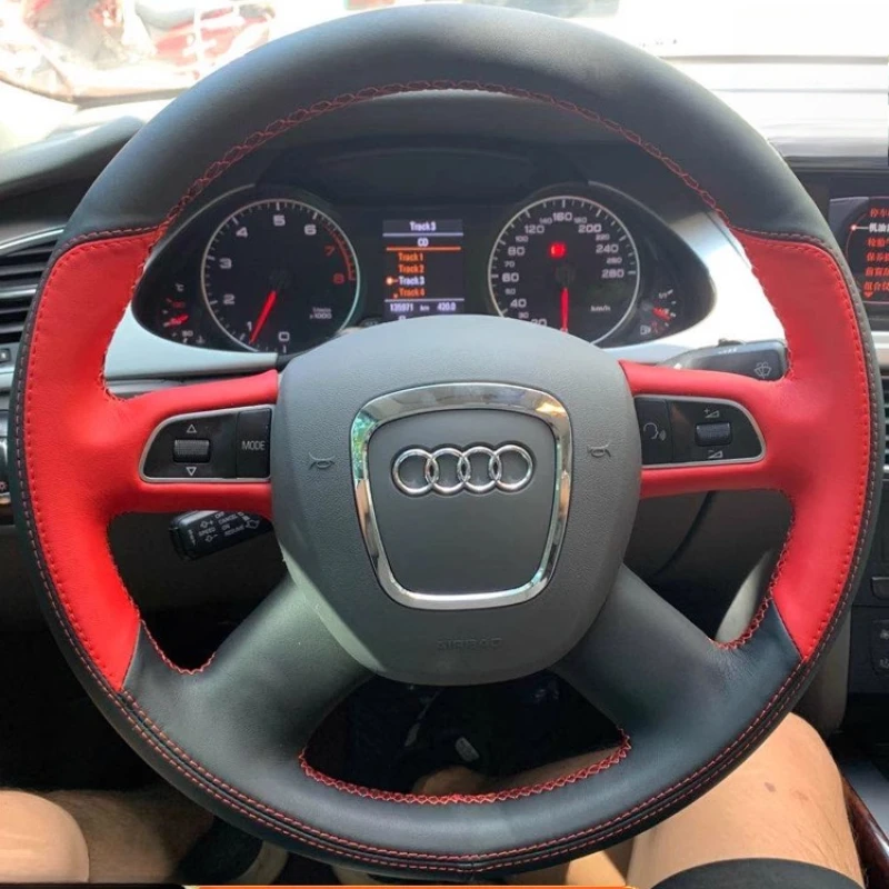 Для Audi A4 B7 B8 A6 C6 2004-2011 Q5 2008-2012 Q7 DIY ручная работа черный красный из натуральной кожи чехол на руль автомобиля
Для Audi A4 B7 B8 A6 C6 2004-2011 Q5 2008-2012 Q7 DIY ручная работа черный красный из натуральной кожи чехол на руль автомобиля