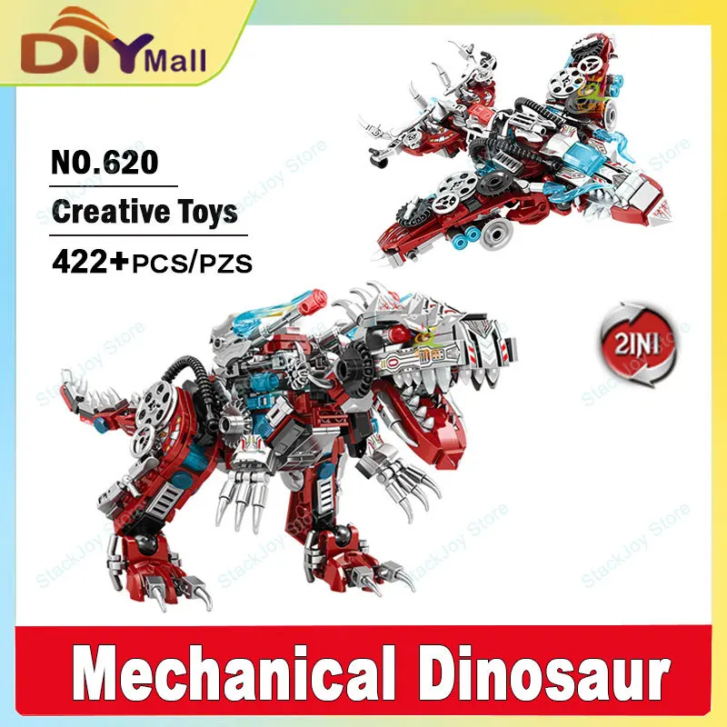 422PCS Dinosaur Mecha Building Set 2-in-1Jurassic Indominus Rex & Robot Model STEM DIY Assembly Bricks for Kids Adults
422PCS Dinosaur Mecha Building Set 2-in-1Jurassic Indominus Rex & Robot Model STEM DIY Assembly Bricks for Kids Adults