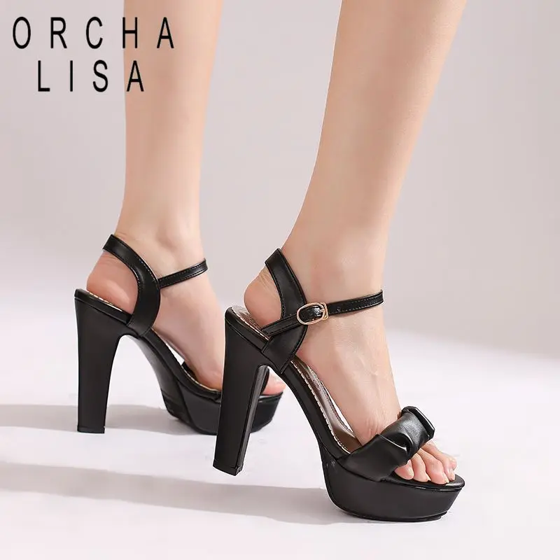 ORCHA LISA Black Women Sandals Open Toe 12cm Block Heel 3.5cm Platform Buckle Strap Plus Size 46 47 48 49 50 Sexy Dating Shoes
ORCHA LISA Black Women Sandals Open Toe 12cm Block Heel 3.5cm Platform Buckle Strap Plus Size 46 47 48 49 50 Sexy Dating Shoes