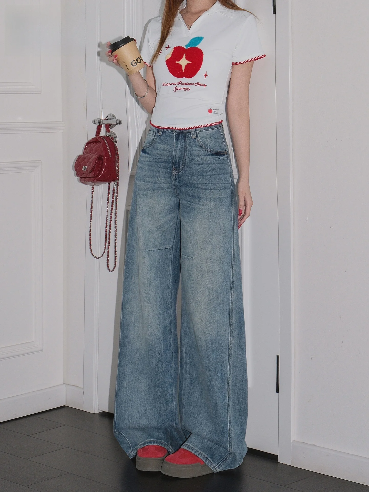 American Style High Waist Wide Leg Jeans Women's Summer Slimming Loose Drapey Straight Floor-Length Pants Casual Jeans
American Style High Waist Wide Leg Jeans Women's Summer Slimming Loose Drapey Straight Floor-Length Pants Casual Jeans