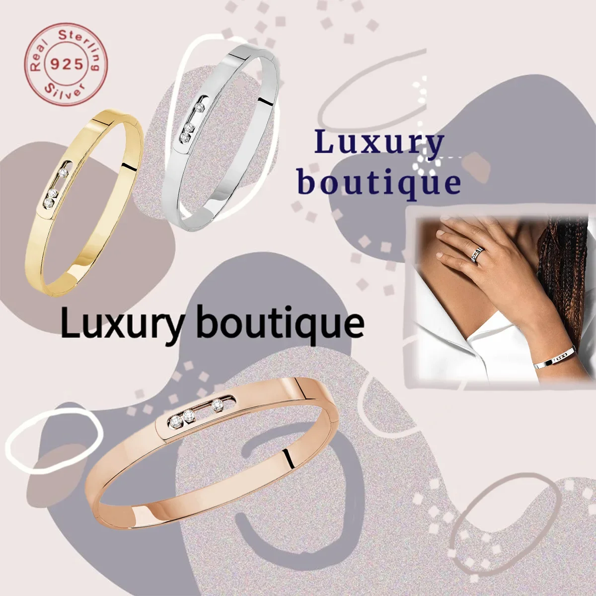 Solid Silver S925 Bracelet Zircon Square Ladies' Noble and Versatile Luxury and Elegant Couple's Day Gift
Solid Silver S925 Bracelet Zircon Square Ladies' Noble and Versatile Luxury and Elegant Couple's Day Gift