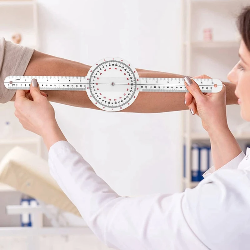 12 Inch Goniometer Transparent Orthopedic Angle Ruler Goniometer 360 Degree Spinal Goniometer For Body Measuring
12 Inch Goniometer Transparent Orthopedic Angle Ruler Goniometer 360 Degree Spinal Goniometer For Body Measuring