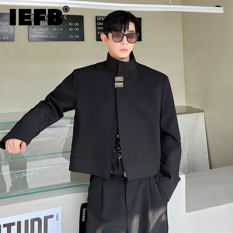 IEFB Men's Cardigan Autumn New Standing Collar Short Jacket Fashionable Korean Style Personality Outerwear Solid Color 9C1346
IEFB Men's Cardigan Autumn New Standing Collar Short Jacket Fashionable Korean Style Personality Outerwear Solid Color 9C1346