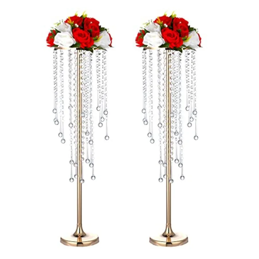 2Pcs 29.5 Inch Flower Vases with Chandelier Crystal Wedding Centerpieces for Tables Metal Flower Stand Arrangement Bulk Metal C
2Pcs 29.5 Inch Flower Vases with Chandelier Crystal Wedding Centerpieces for Tables Metal Flower Stand Arrangement Bulk Metal C