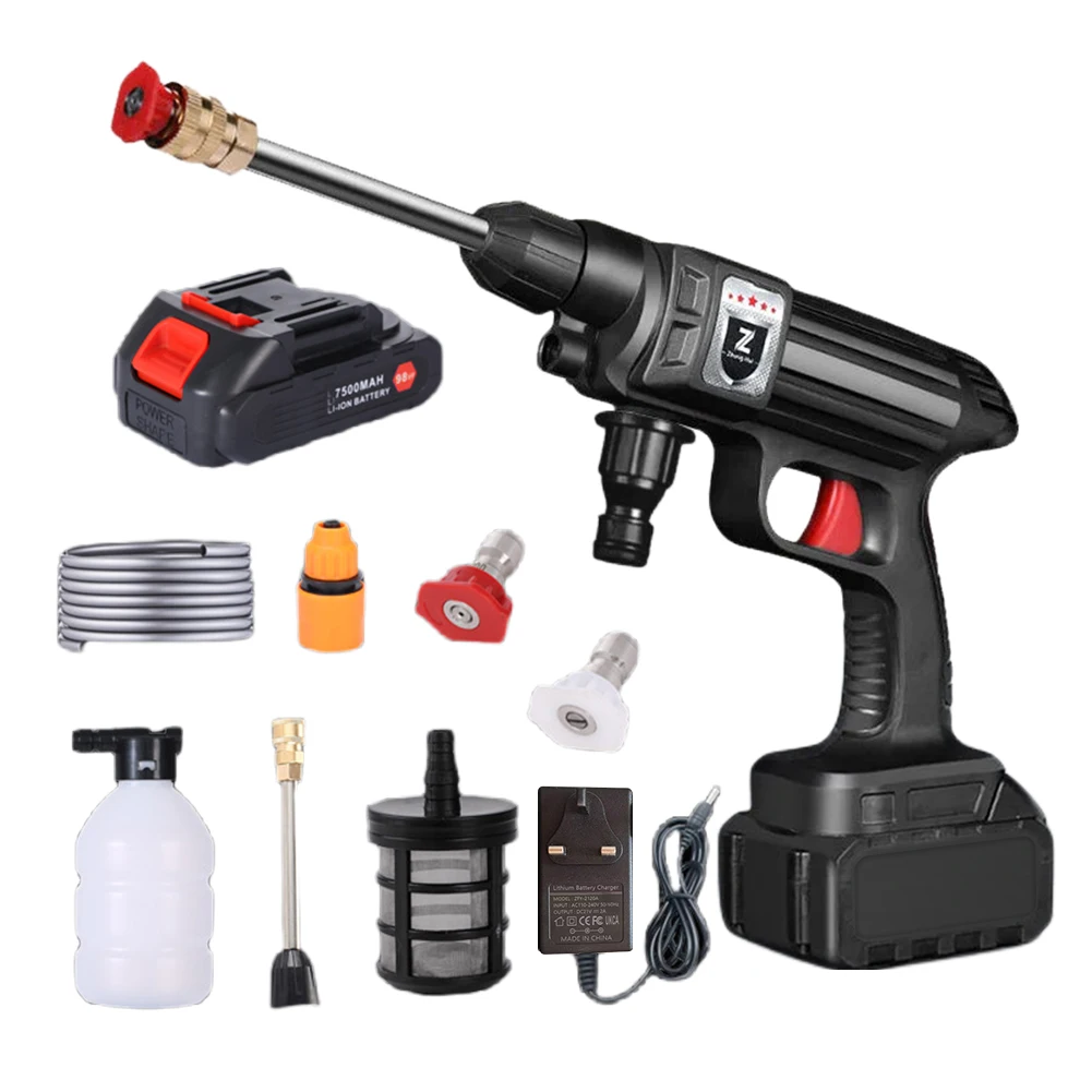 Беспроводная мойка высокого давления, спрей с литий-ионным аккумулятором, 4000 мАч, инструмент для мойки автомобилей, генератор пены для Великобритании/США/Великобритании, автомойка для Hom
Беспроводная мойка высокого давления, спрей с литий-ионным аккумулятором, 4000 мАч, инструмент для мойки автомобилей, генератор пены для Великобритании/США/Великобритании, автомойка для Hom