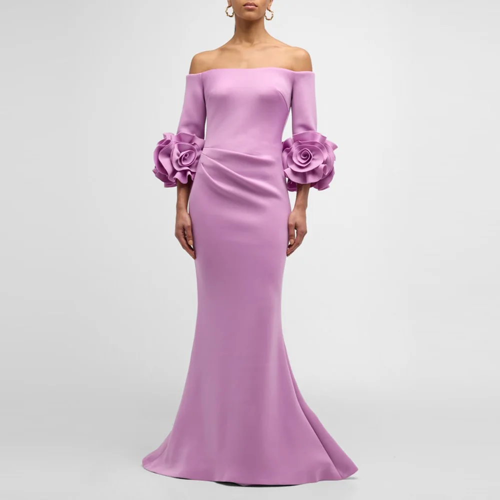 Crepe Long Formal Evening Dresses Sexy Women 2024 정장원피스 Vestidos de festa Elegant 3D Flowers Off Shoulder Cocktail Party Gowns
Crepe Long Formal Evening Dresses Sexy Women 2024 정장원피스 Vestidos de festa Elegant 3D Flowers Off Shoulder Cocktail Party Gowns