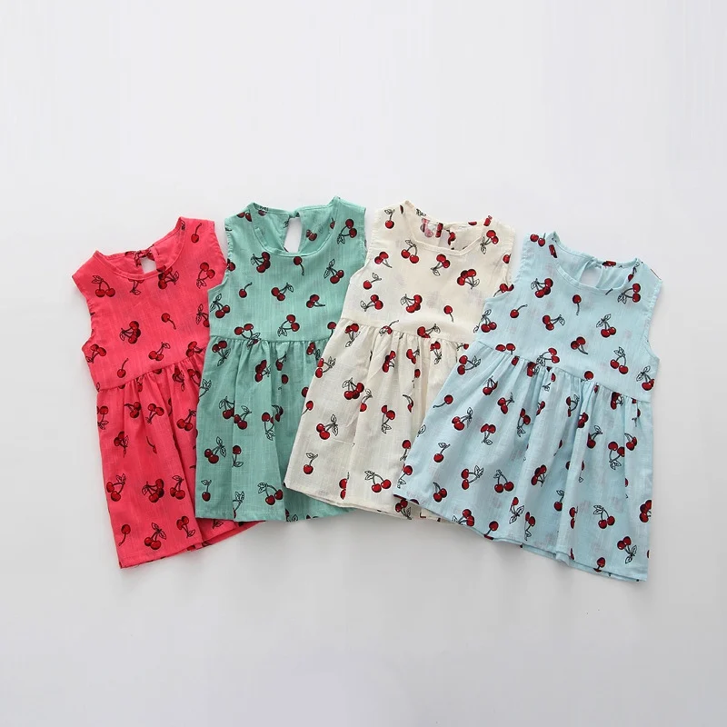 Baby Girl Dress Fruit Printing Cotton Fashion Dress Casual Cute Printing Breathable Thin Tied Rope Design Tank Top Style Dress
Baby Girl Dress Fruit Printing Cotton Fashion Dress Casual Cute Printing Breathable Thin Tied Rope Design Tank Top Style Dress