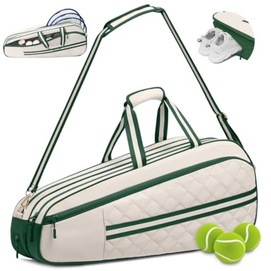 Tennis Bag for Women and Men 3-6 Rackets Tennis Racket Bag with Shoe Compartment and Insulated Pocket Water-Resistant Gym Bag P
Tennis Bag for Women and Men 3-6 Rackets Tennis Racket Bag with Shoe Compartment and Insulated Pocket Water-Resistant Gym Bag P