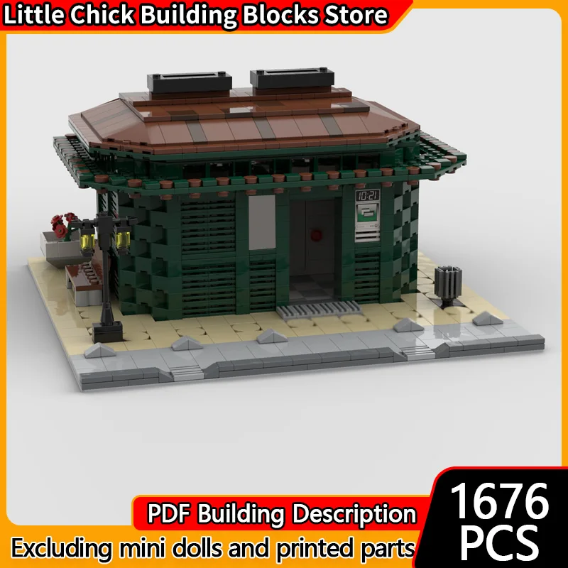 Модель City Street View MOC, строительные кирпичи, городской общественный туалет, модульная технология, детские праздничные подарки, сборные игрушки, костюм
Модель City Street View MOC, строительные кирпичи, городской общественный туалет, модульная технология, детские праздничные подарки, сборные игрушки, костюм