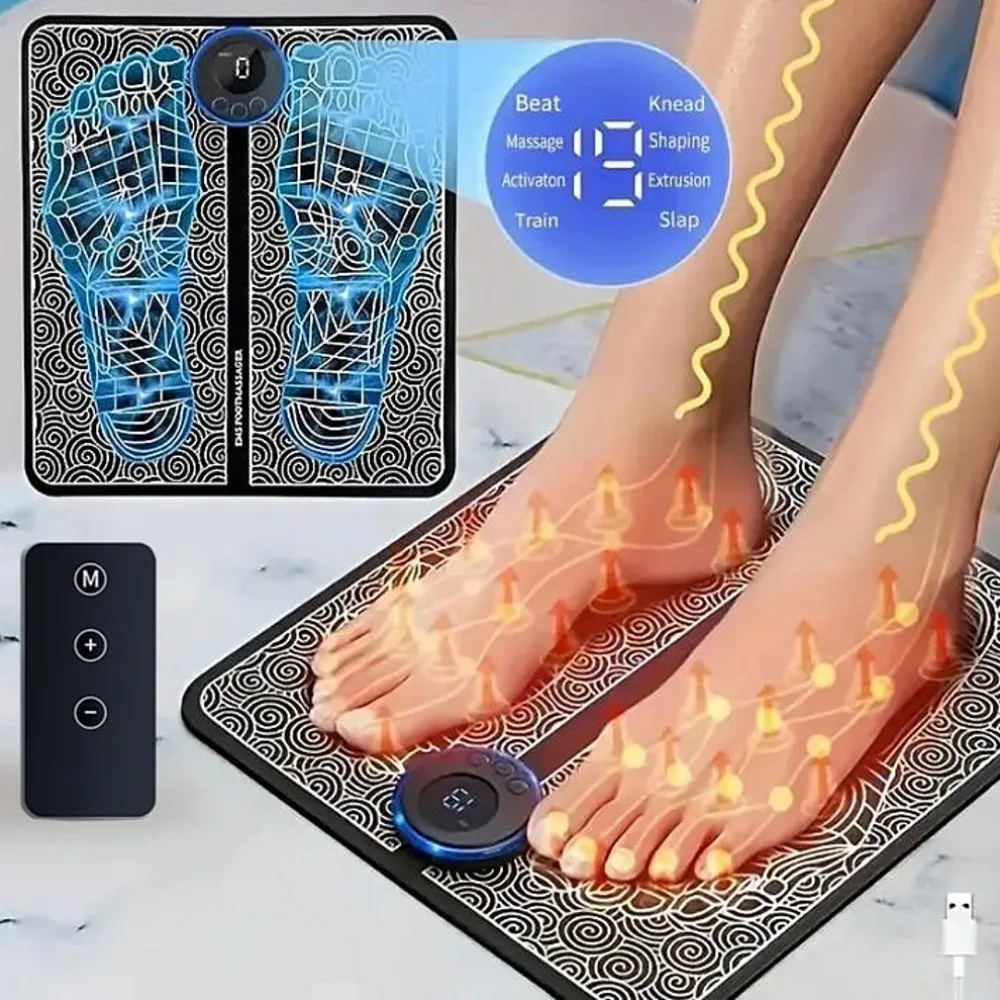 EMS Foot Massager, Pad Remote Controlable Pain Relief Relaxation Foot Massage Pad Muscle Stimulation Improve Blood Circulation
EMS Foot Massager, Pad Remote Controlable Pain Relief Relaxation Foot Massage Pad Muscle Stimulation Improve Blood Circulation