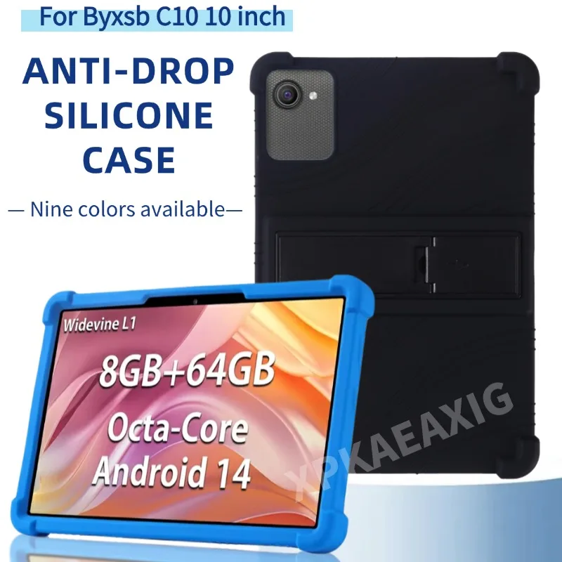 Для Byxsb C10 10-дюймовый чехол для планшета Android14 с 4 противоударными крышками безопасности, мягкая силиконовая подставка, защитный чехол
Для Byxsb C10 10-дюймовый чехол для планшета Android14 с 4 противоударными крышками безопасности, мягкая силиконовая подставка, защитный чехол