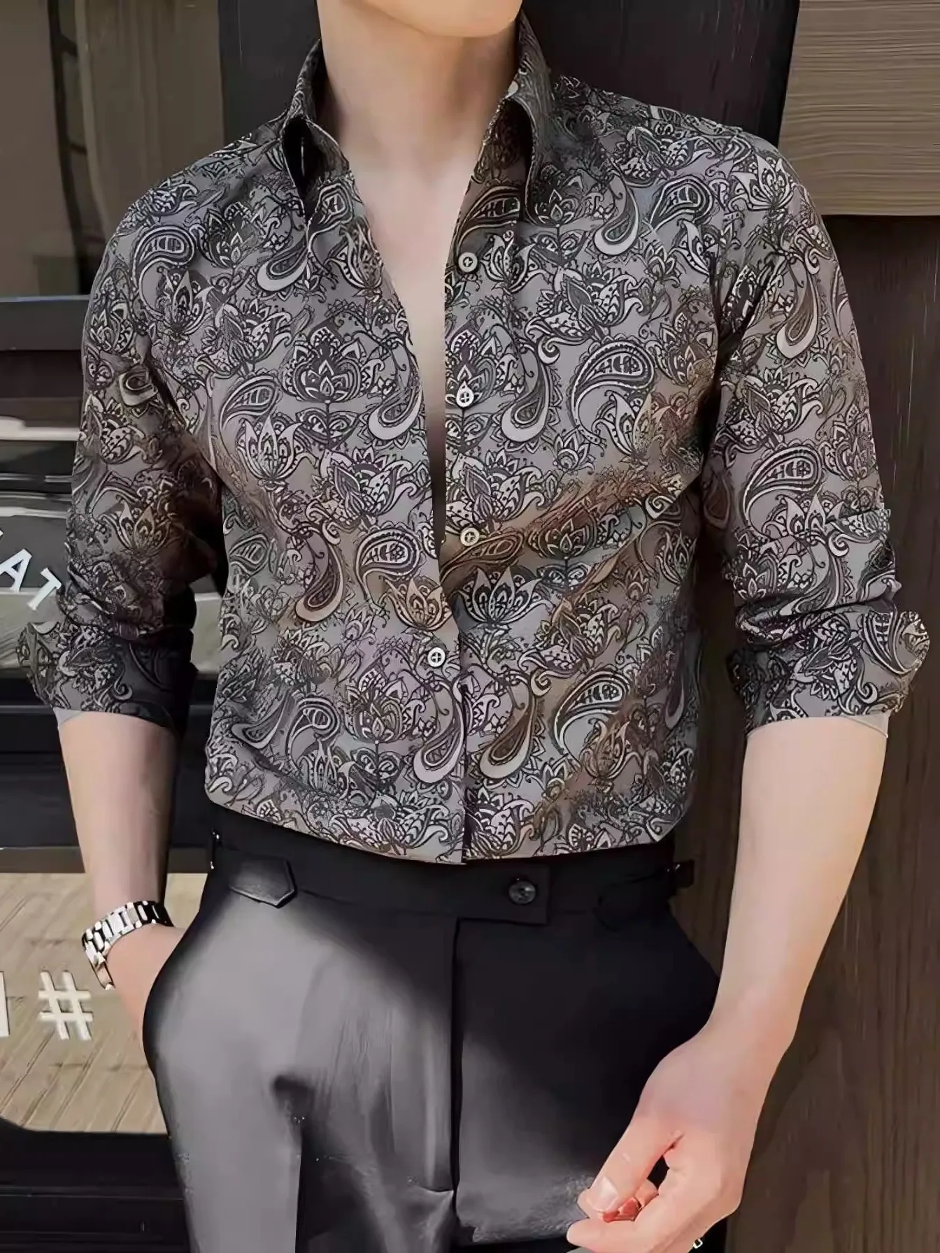 Мужская рубашка с простым принтом, длинный рукав, повседневная, для города, весна-осень, стильная, модная, без бренда (не зарегистрировано)
Мужская рубашка с простым принтом, длинный рукав, повседневная, для города, весна-осень, стильная, модная, без бренда (не зарегистрировано)