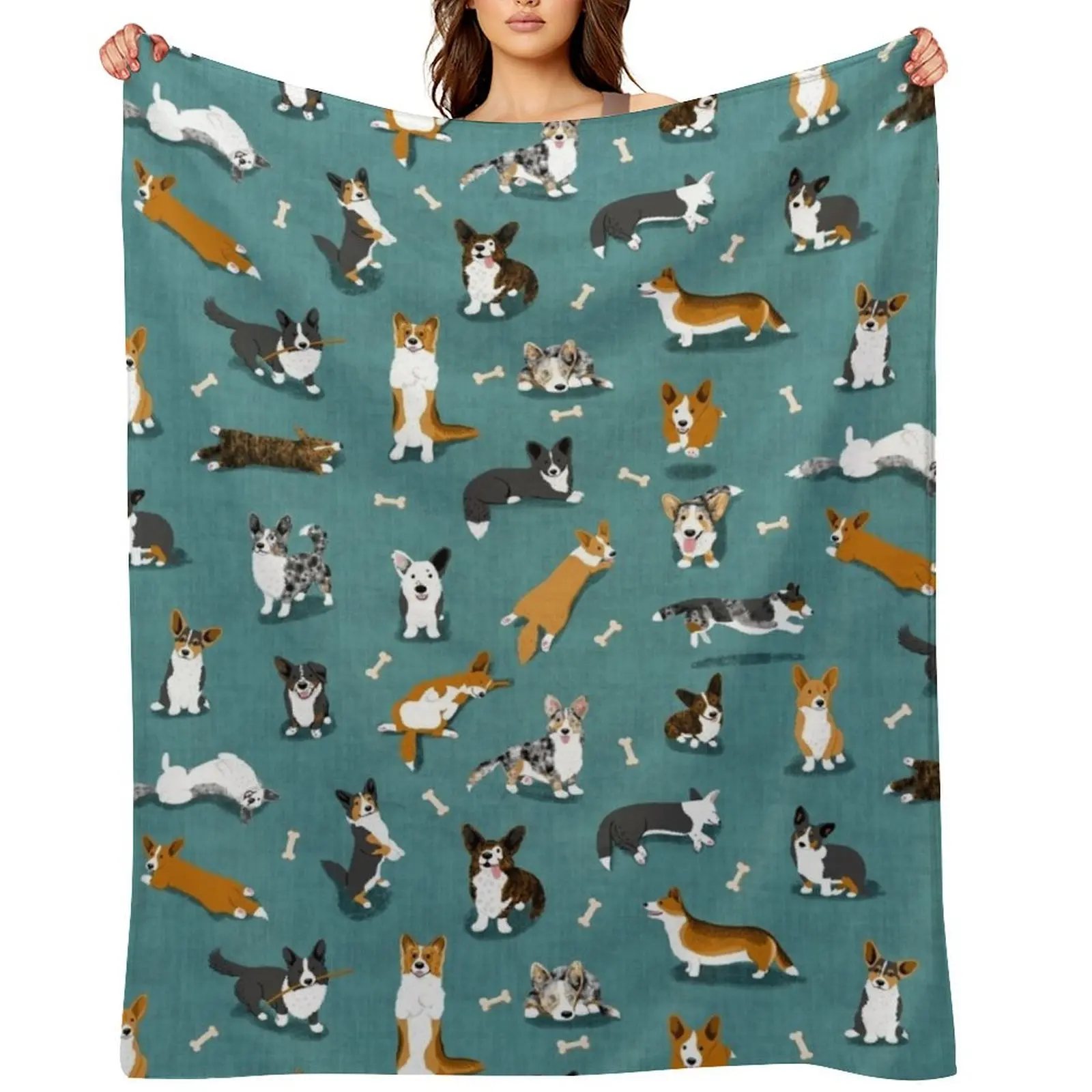 Cardigan Corgi Pattern on Teal Throw Blanket Retros Blankets For Baby warm for winter Bed covers Blankets
Cardigan Corgi Pattern on Teal Throw Blanket Retros Blankets For Baby warm for winter Bed covers Blankets