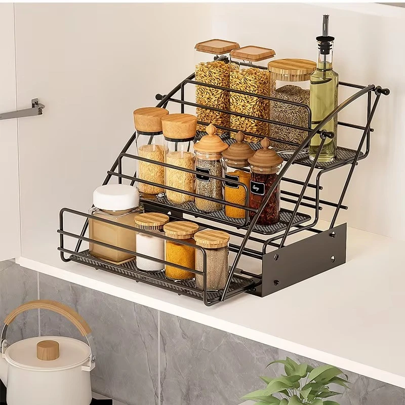 Kitchen drop-down basket Multifunctional spice drop-down closet Bowl rack
Kitchen drop-down basket Multifunctional spice drop-down closet Bowl rack