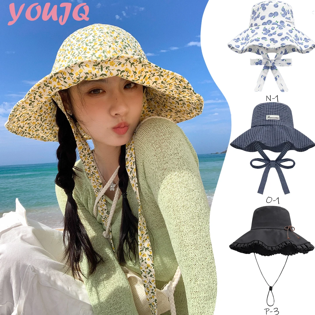 Japanese Cute Floral Strap Bucket Hats for Women Summer Travel Double Side Big Brim Sun Protection Versatile Sweet Caps Bob
Japanese Cute Floral Strap Bucket Hats for Women Summer Travel Double Side Big Brim Sun Protection Versatile Sweet Caps Bob