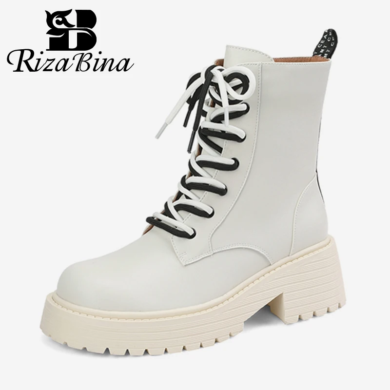 RIZABINA New Ankle Boots Women Genuine Leather Chunky Chic Ins Hot Shoes Woman Winter Fashion Short Boots Footwear Size 34-39
RIZABINA New Ankle Boots Women Genuine Leather Chunky Chic Ins Hot Shoes Woman Winter Fashion Short Boots Footwear Size 34-39