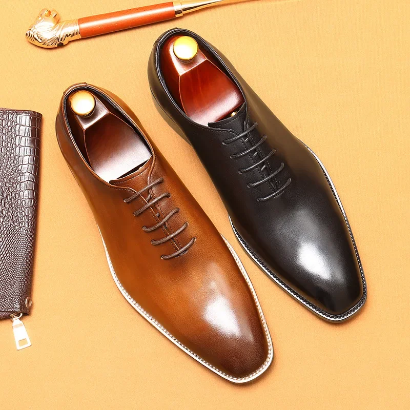 Italian Men's Formal Shoes Luxury Genuine Leather Handmade Quality Comfortable Elegant Black Wedding Social Oxfords Shoes Man
Italian Men's Formal Shoes Luxury Genuine Leather Handmade Quality Comfortable Elegant Black Wedding Social Oxfords Shoes Man