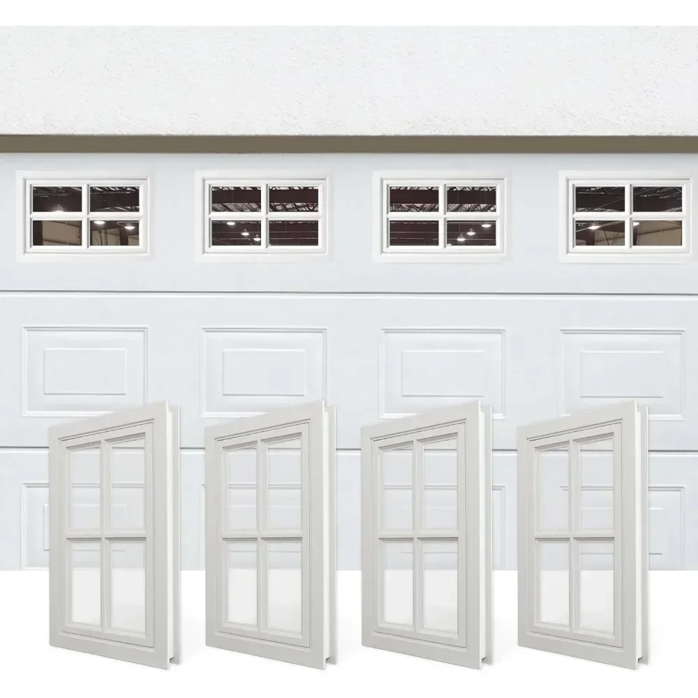 4 pcs garage door windows, replacement vinyl windows inserts kit with uv resistant resin glass for exterior garage doors (cross
4 pcs garage door windows, replacement vinyl windows inserts kit with uv resistant resin glass for exterior garage doors (cross