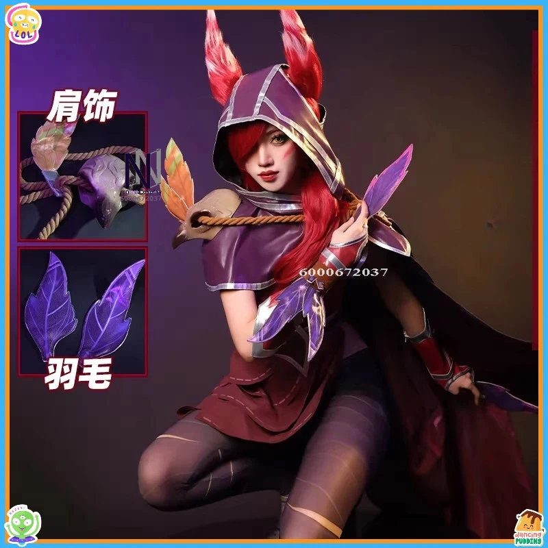 Костюм для косплея Xayah из игры ABC123Hot Game The Rebel, модное платье с кожаным плащом для женщин, аниме-стиль, для ролевых игр, Cox,3;b'2.
Костюм для косплея Xayah из игры ABC123Hot Game The Rebel, модное платье с кожаным плащом для женщин, аниме-стиль, для ролевых игр, Cox,3;b'2.