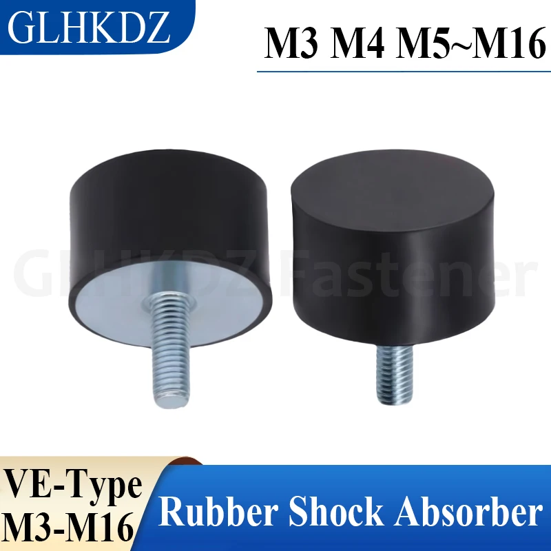 M3-M16 Flat Head-Male Thread Rubber Shock Absorber Crash Pad VE-Type Damper Noise Reduction Anti Vibration Isolation Mount
M3-M16 Flat Head-Male Thread Rubber Shock Absorber Crash Pad VE-Type Damper Noise Reduction Anti Vibration Isolation Mount