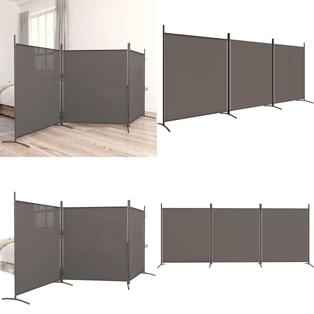 Anthracite 3-Panel Fabric Room Divider, 206.7x70.9, 4.75kg/10.45lb
Anthracite 3-Panel Fabric Room Divider, 206.7x70.9, 4.75kg/10.45lb