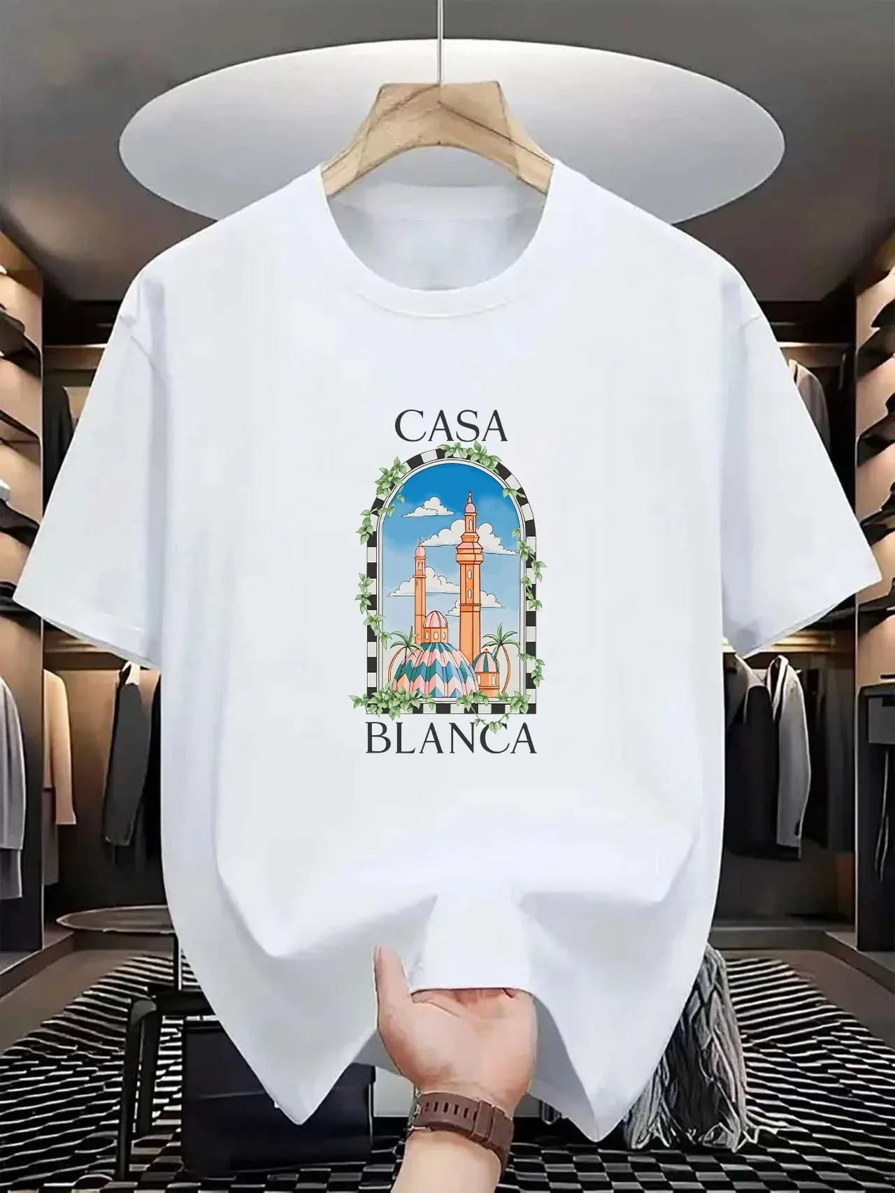 Винтажная футболка Casablanca 2026 для мужчин и женщин с архитектурным принтом, уличная одежда, летняя хип-хоп футболка, недорогая одежда с бесплатной доставкой
Винтажная футболка Casablanca 2026 для мужчин и женщин с архитектурным принтом, уличная одежда, летняя хип-хоп футболка, недорогая одежда с бесплатной доставкой