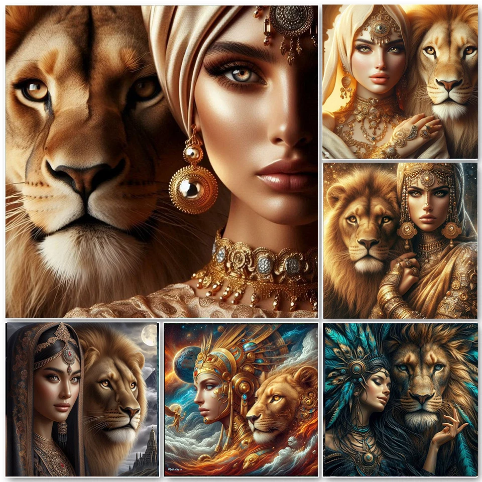 5D DIY Fulll Square Round Diamond Painting Lion Woman Embroidery Rhinestones Cross Stitch Picture Mosaic Room Decor Gift
5D DIY Fulll Square Round Diamond Painting Lion Woman Embroidery Rhinestones Cross Stitch Picture Mosaic Room Decor Gift