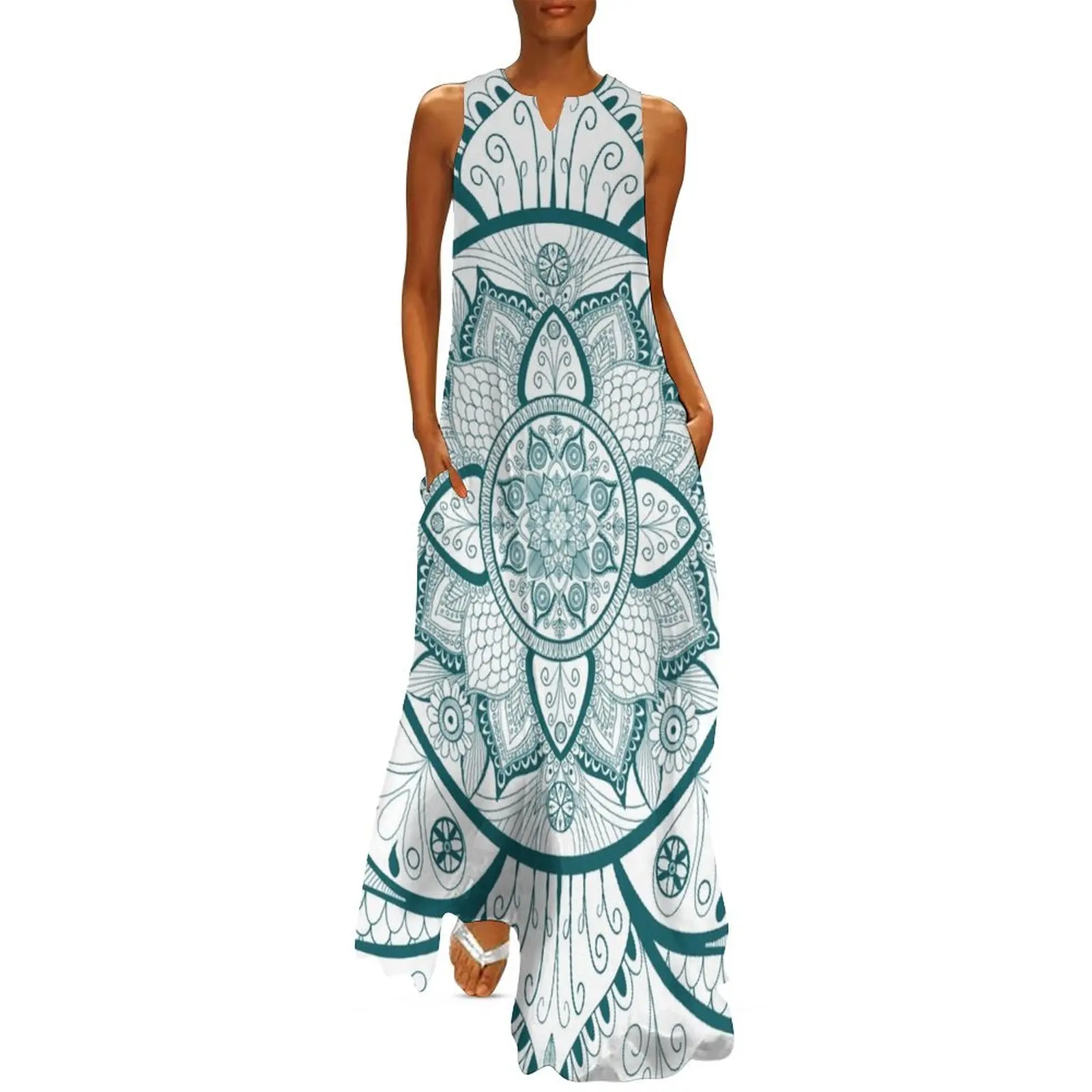 Teal Mandala flower Long Dress summer dresses women 2025 long dress women summer womens clothing Aesthetic clothing
Teal Mandala flower Long Dress summer dresses women 2025 long dress women summer womens clothing Aesthetic clothing