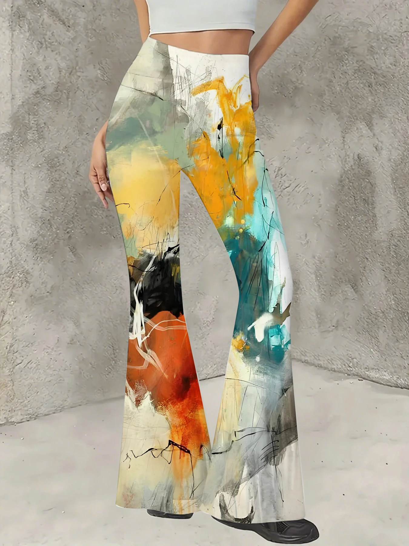 Women's Flared Pants Abstract Watercolor Art Print High Waist Casual Bell Bottom
Women's Flared Pants Abstract Watercolor Art Print High Waist Casual Bell Bottom