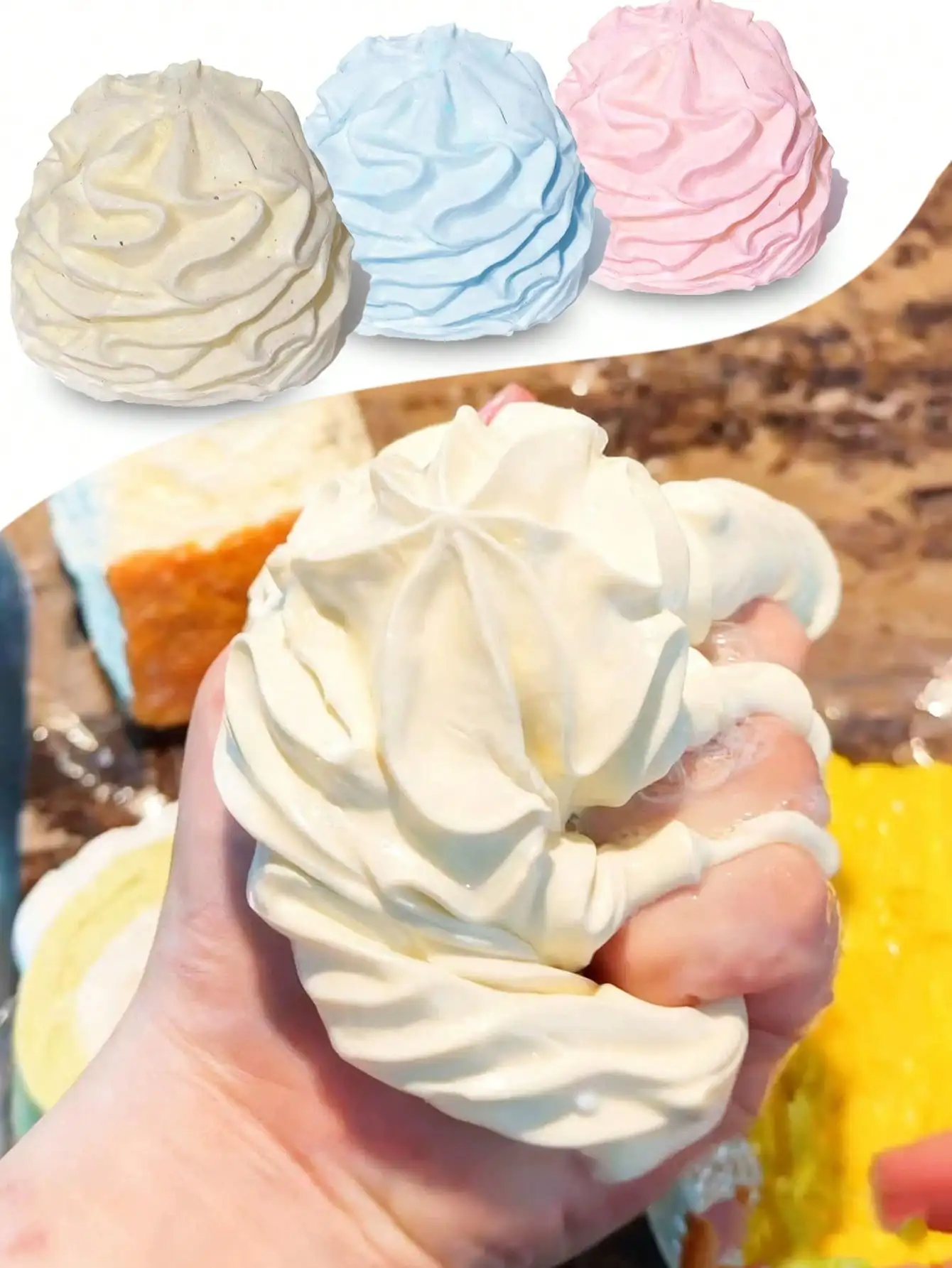 Squeeze-Style Simulated Cream Roll Soft Squishy Stress Relief Toy, Soft And Elastic Squeeze Tool, Cute And Novel Cream Soft Ball, Colorful Cream Shape, Anxiety Relief Squeeze Prop, Perfect Gift - Birthday Gift - Ideal Gift - Surprise Gift - Holiday Gift -
Squeeze-Style Simulated Cream Roll Soft Squishy Stress Relief Toy, Soft And Elastic Squeeze Tool, Cute And Novel Cream Soft Ball, Colorful Cream Shape, Anxiety Relief Squeeze Prop, Perfect Gift - Birthday Gift - Ideal Gift - Surprise Gift - Holiday Gift -