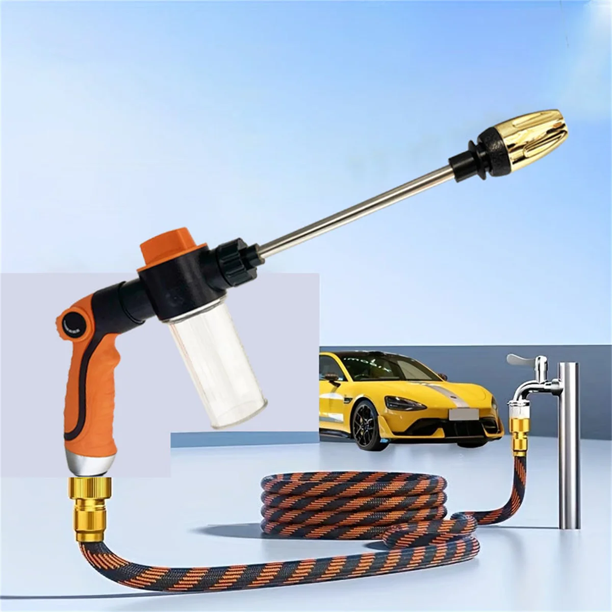 1 Pack High Pressure Spray Water Gun Garden Watering Hose Nozzle Sprinkler Car Washing Gun Car Cleaning Washing Tools
1 Pack High Pressure Spray Water Gun Garden Watering Hose Nozzle Sprinkler Car Washing Gun Car Cleaning Washing Tools 