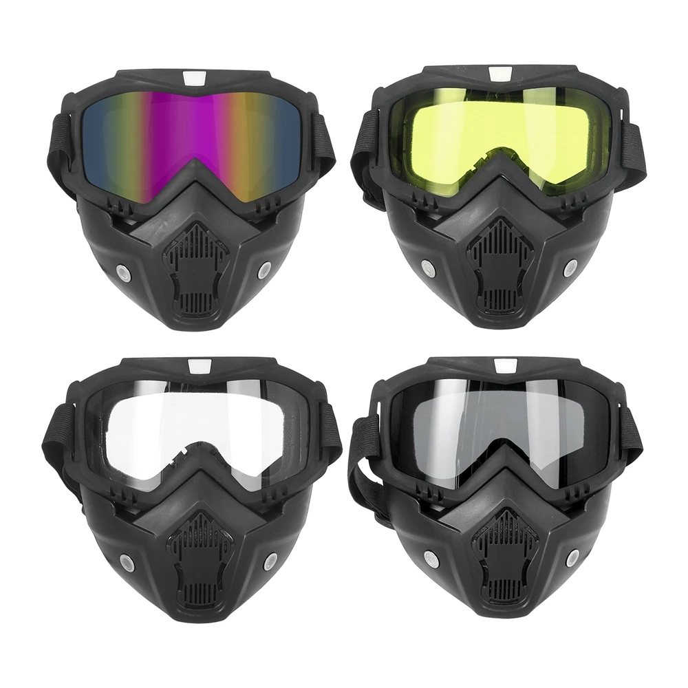 Protective Bicycle Motorcycle Helmet Mech Mask Motocross Sunglasses Windproof Riding Cycling Ski Goggles with Mouthpiece
Protective Bicycle Motorcycle Helmet Mech Mask Motocross Sunglasses Windproof Riding Cycling Ski Goggles with Mouthpiece