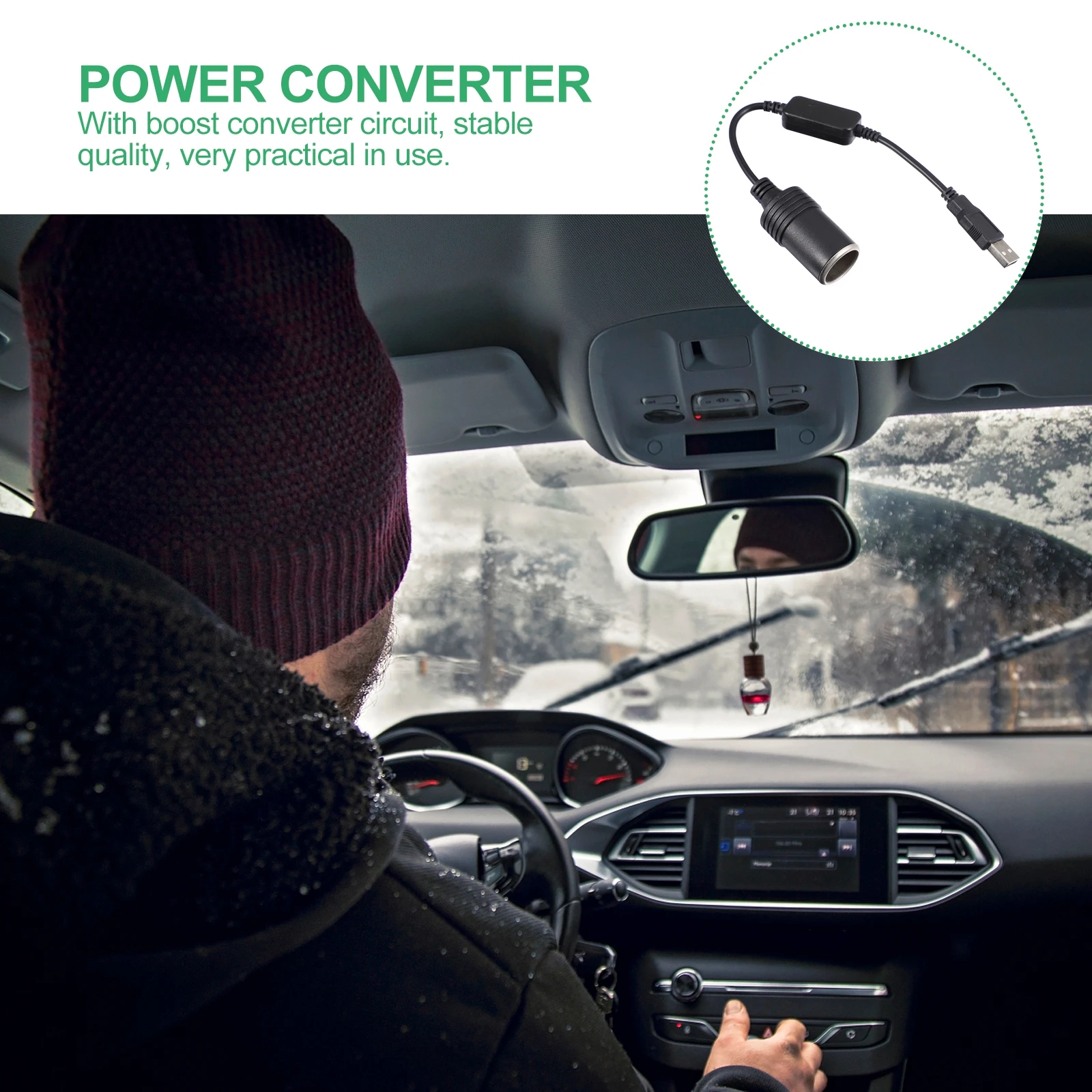 5V Power Converter Cigarette Lighter Adapter Car USB Female Socket Copper Wire Cable Inverter Boost Circuit Practical Use
5V Power Converter Cigarette Lighter Adapter Car USB Female Socket Copper Wire Cable Inverter Boost Circuit Practical Use