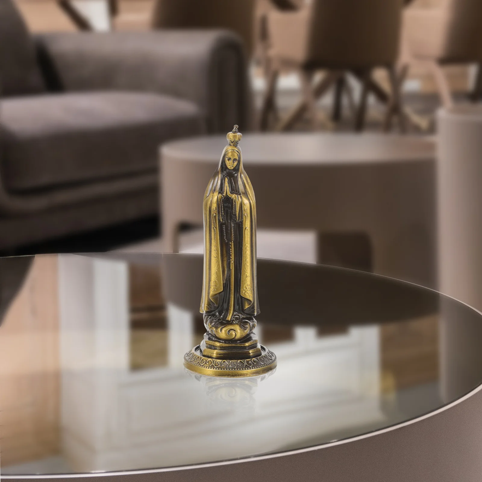 Finish Mary Statue in Zinc Alloy Fine Workmanship Living Room Bedroom Garden Decoration Religious Symbolic Ornament
Finish Mary Statue in Zinc Alloy Fine Workmanship Living Room Bedroom Garden Decoration Religious Symbolic Ornament