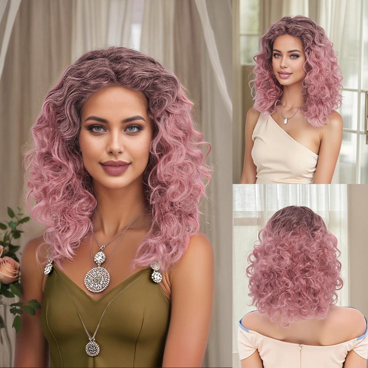 Medium Curly Wig Wavy Wig Synthetic Fiber Material Light and Soft 18 Inches 130% Density Comfortable Wear Suitable for Women
Medium Curly Wig Wavy Wig Synthetic Fiber Material Light and Soft 18 Inches 130% Density Comfortable Wear Suitable for Women