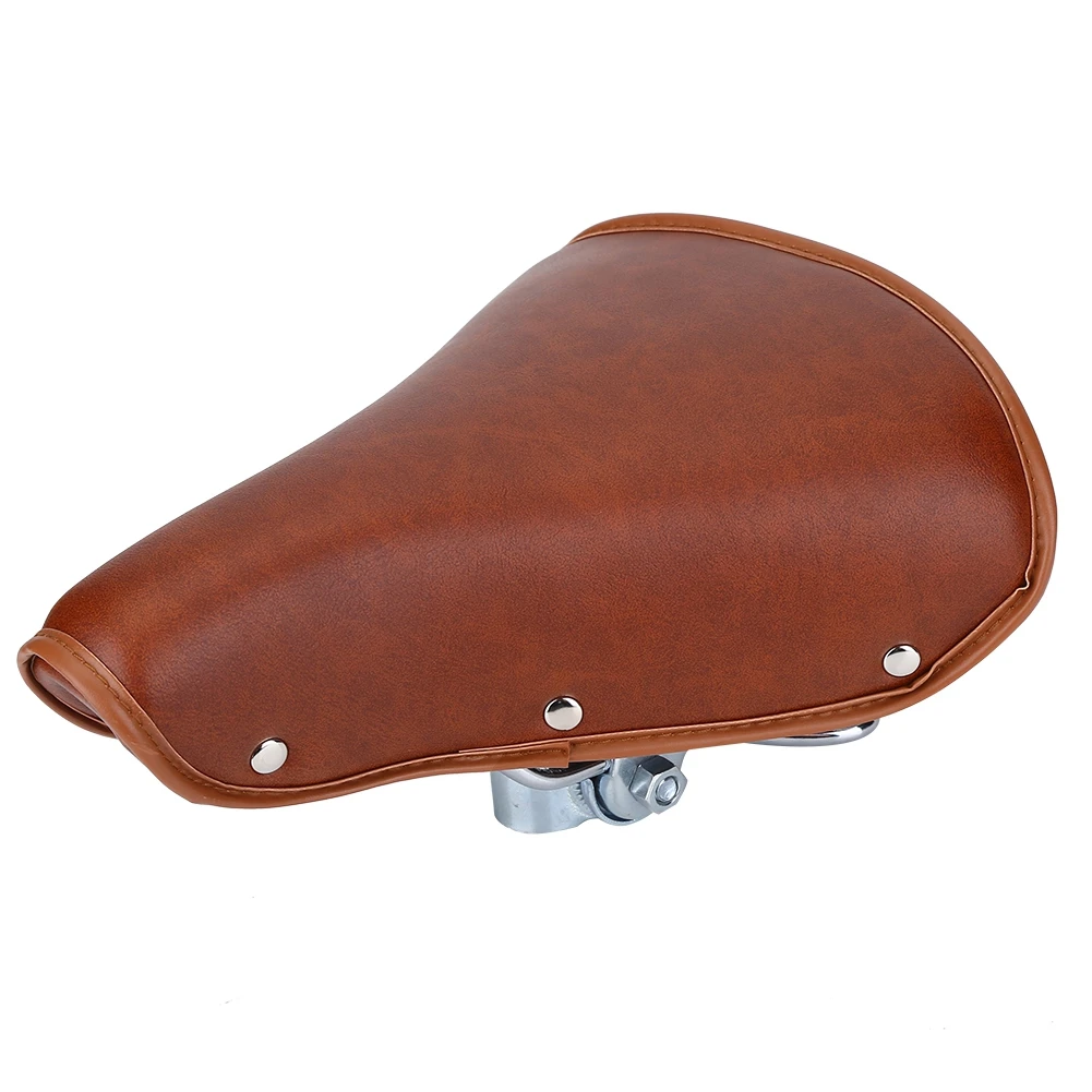 Universal Comfortable Brown Rivets Bike Seat Durable PU Leather Spring Bicycle Saddle
Universal Comfortable Brown Rivets Bike Seat Durable PU Leather Spring Bicycle Saddle