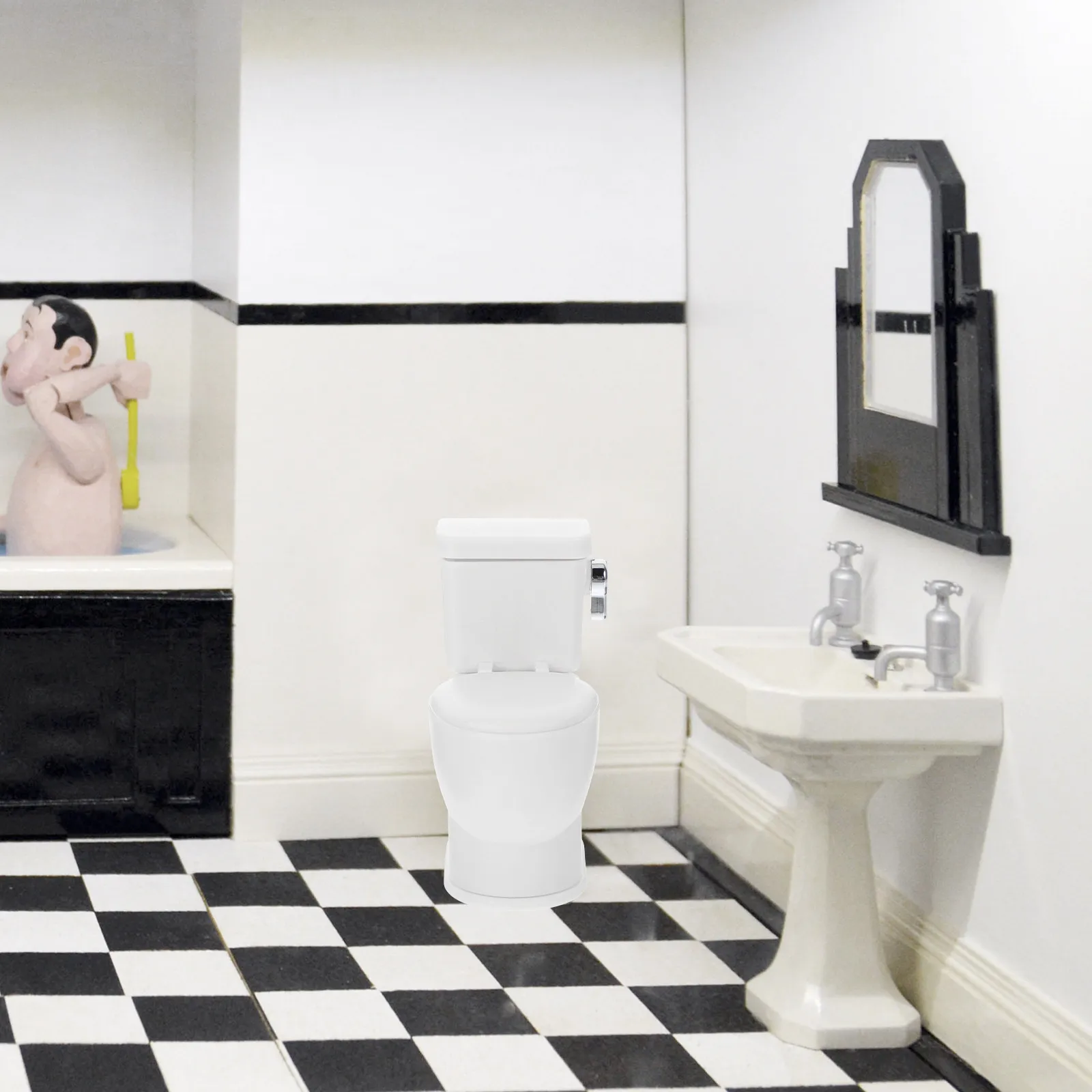 Plastic Mini Toilet Ornament Realistic Miniature Bathroom Furniture Creative Design Mini House Accessories Decoration
Plastic Mini Toilet Ornament Realistic Miniature Bathroom Furniture Creative Design Mini House Accessories Decoration