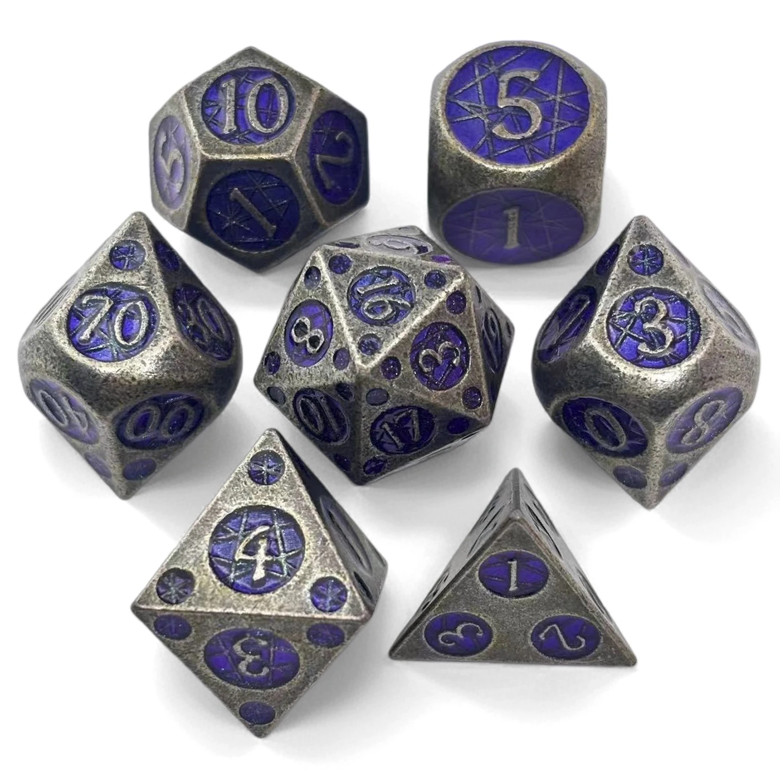 DND metal dice set DND, 7 metal dice role-playing dice, polyhedral dice D4 D6 D8 D10 D12 D20
DND metal dice set DND, 7 metal dice role-playing dice, polyhedral dice D4 D6 D8 D10 D12 D20