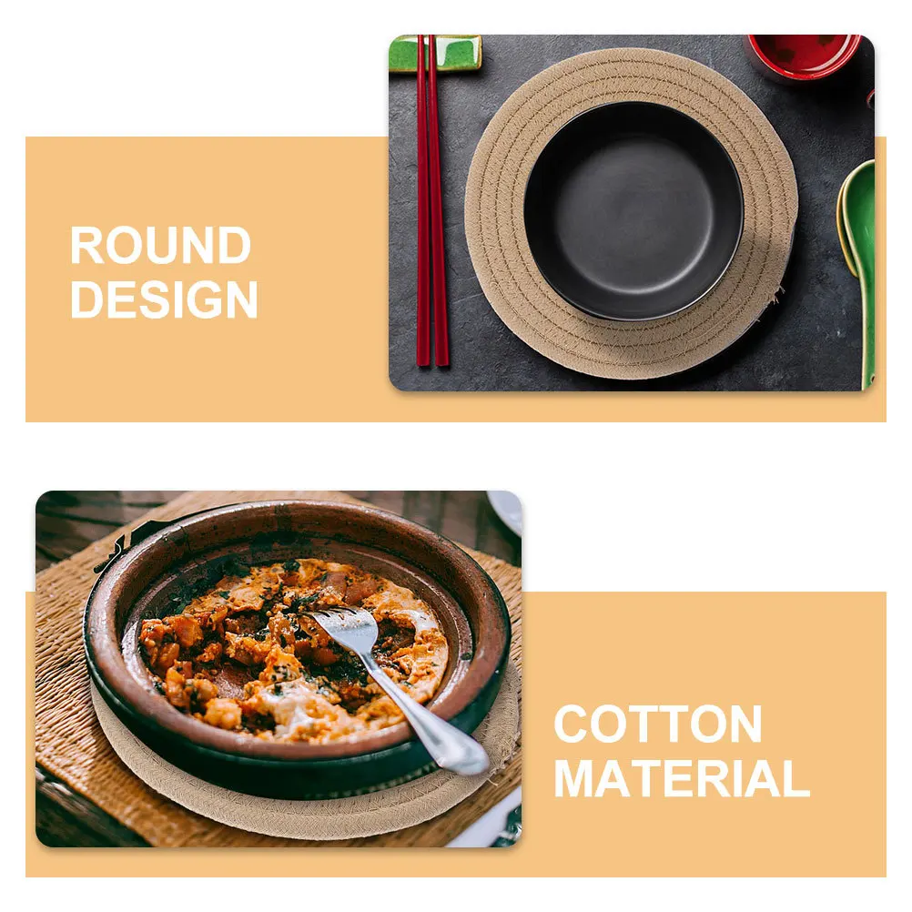 4Pcs Electric Stove Pot Mat Round Cotton Woven Heat Insulation Table Mats Heat Resistant Place Mat Household Dining
4Pcs Electric Stove Pot Mat Round Cotton Woven Heat Insulation Table Mats Heat Resistant Place Mat Household Dining