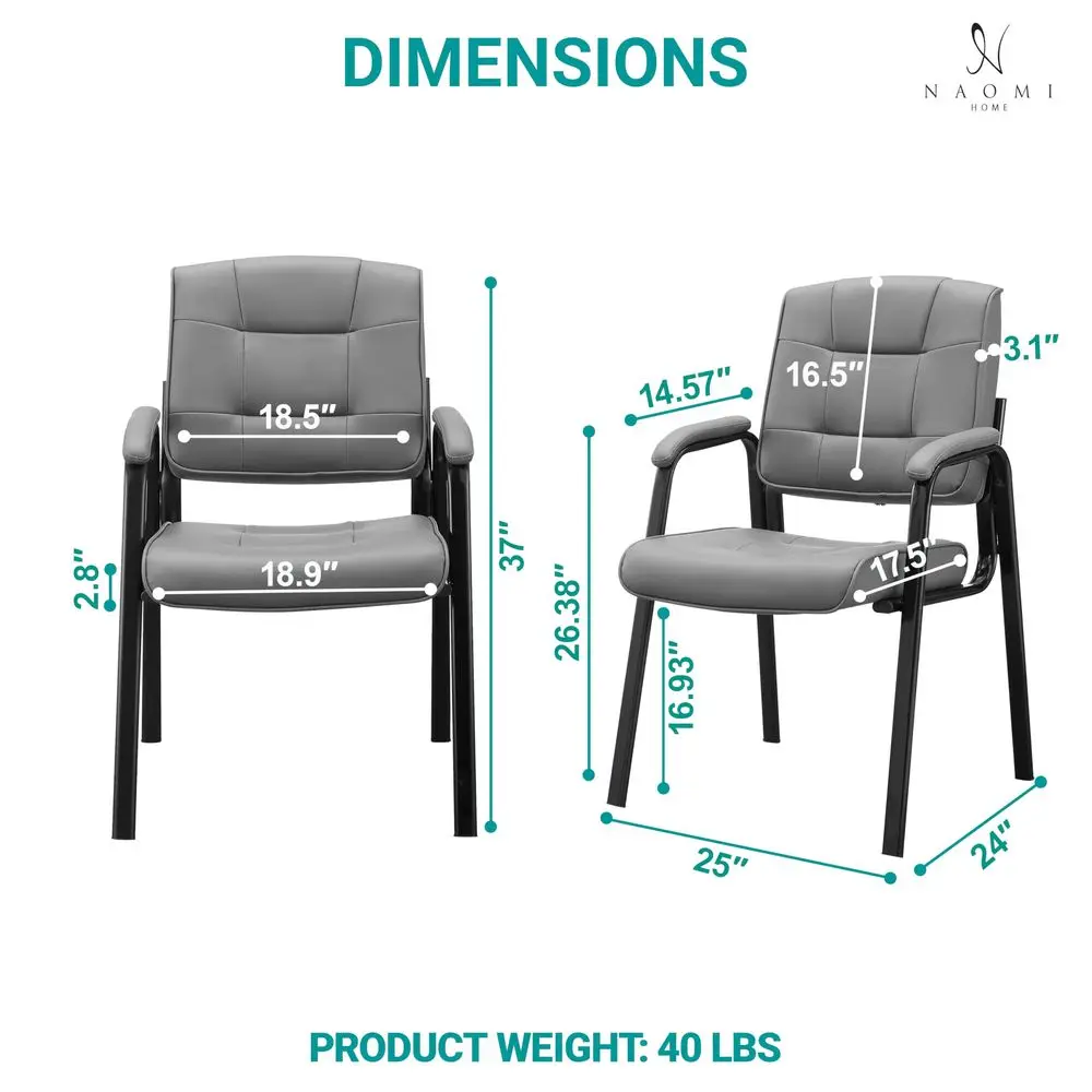 Faux Leather Stackable Office Guest Chairs Reception Chairs with Armrests for Lobby, Clinic, Medical Waiting Room or Conference
Faux Leather Stackable Office Guest Chairs Reception Chairs with Armrests for Lobby, Clinic, Medical Waiting Room or Conference